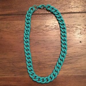 Aqua blue chain necklace